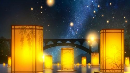 Anime Lanterns HD Wallpaper