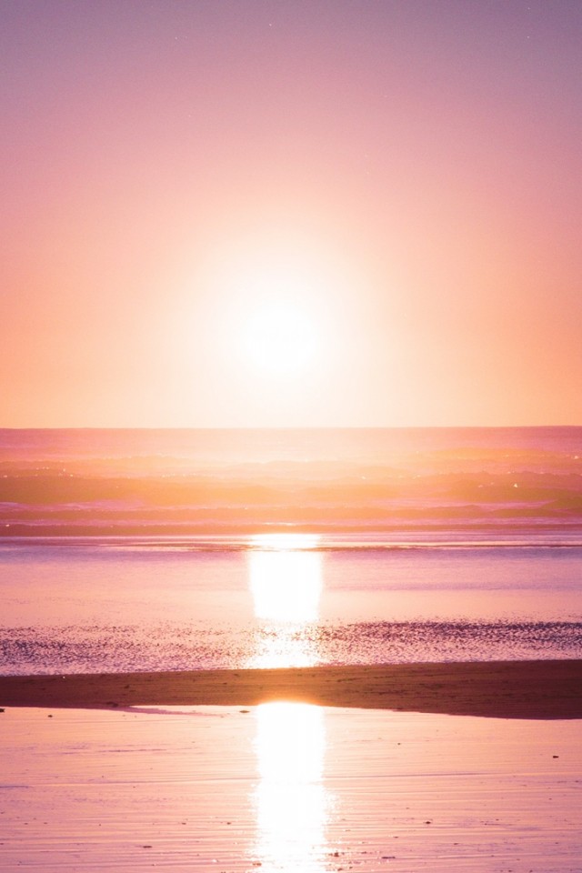 Beautiful sea sunset HD Wallpaper