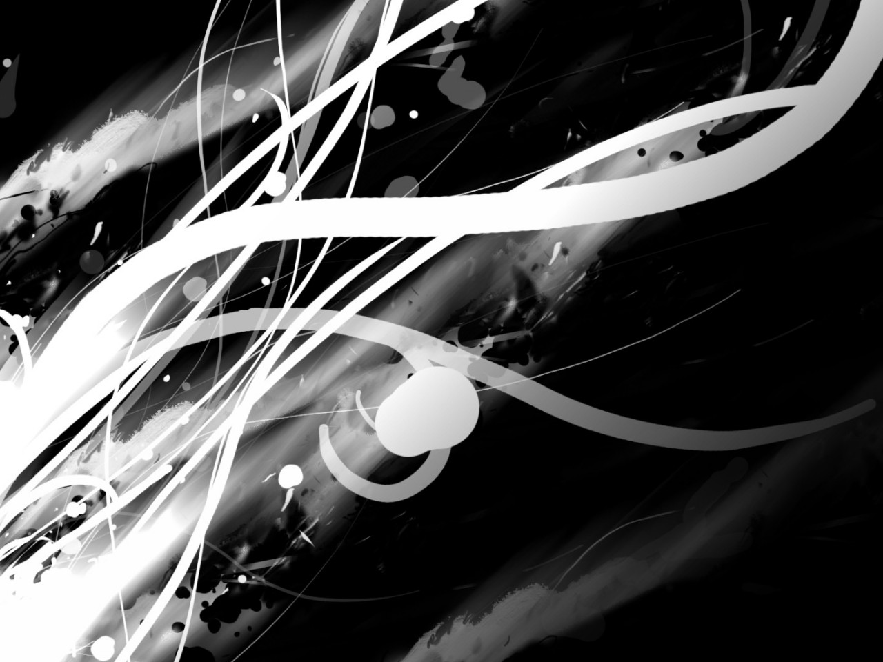 Black And White Abstract HD Wallpaper
