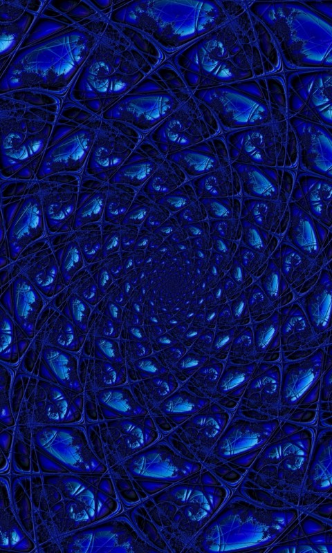 Blue fractal rotation HD Wallpaper