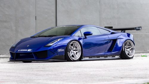 Blue Lamborghini Gallardo HD Wallpaper