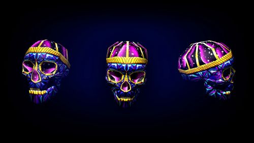 Bright skulls HD Wallpaper