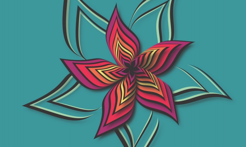 Coloful flower pattern HD Wallpaper