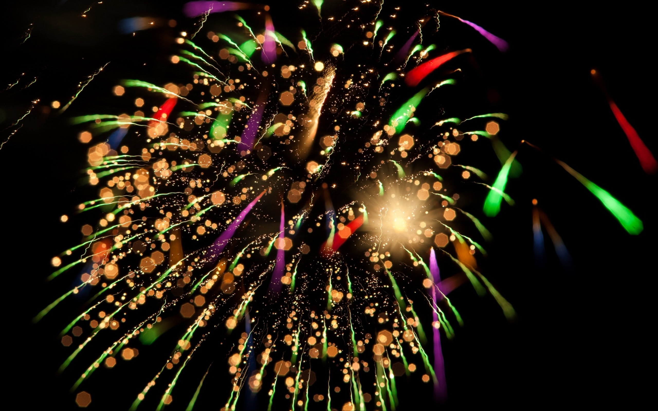Colorful fireworks HD Wallpaper