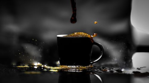 Cup of dark coffee HD Wallpaper