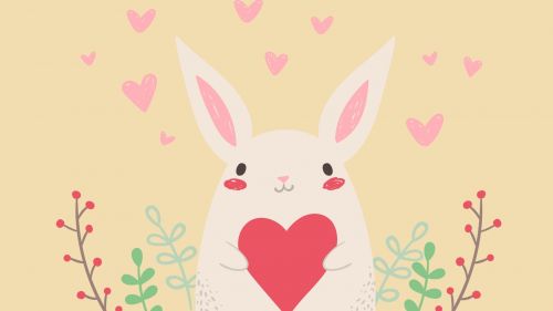 Cute rabbit HD Wallpaper