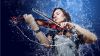 Download Girl Playing Violin In Water Hd Wallpaper for Desktop and Mobiles