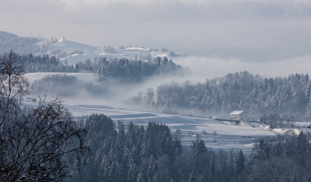 Fog over Switzerland HD Wallpaper