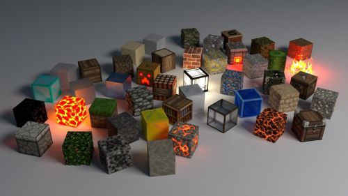 Glowing cubes HD Wallpaper