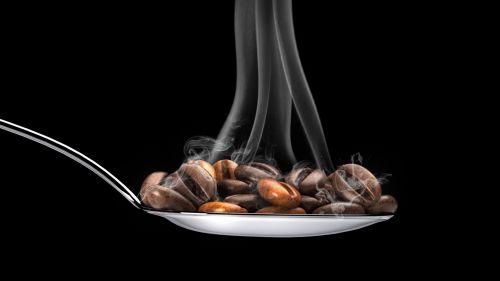 Hot coffee beans HD Wallpaper