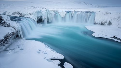 Iceland waterfall of the gods HD Wallpaper