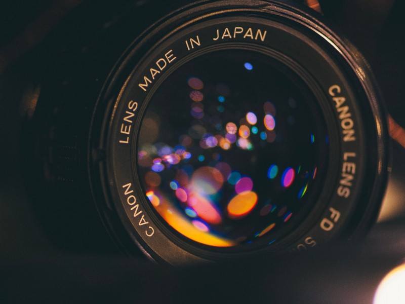 Macro image of camera lens HD Wallpaper