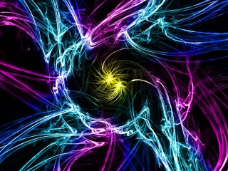 Multicolored glowing lines HD Wallpaper