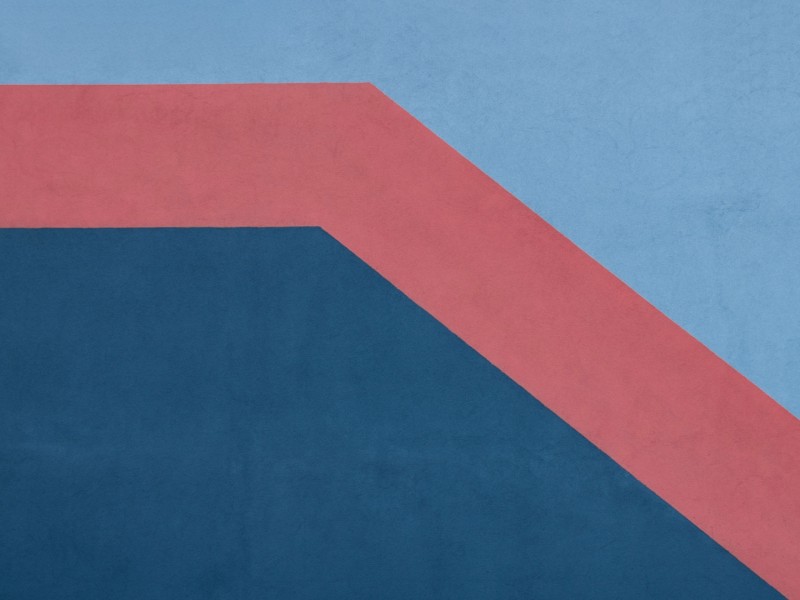 Red and blue lines on the wall HD Wallpaper