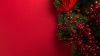 Red And Green Mistletoe Decoration HD Wallpaper