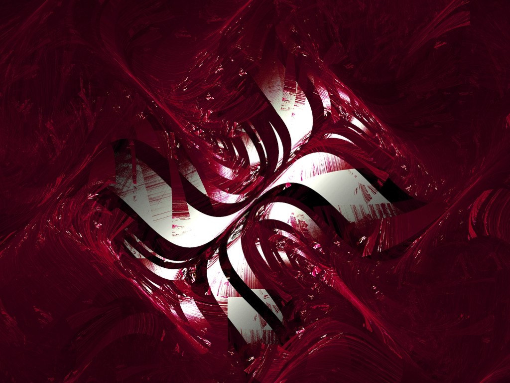 Red fractal lines HD Wallpaper
