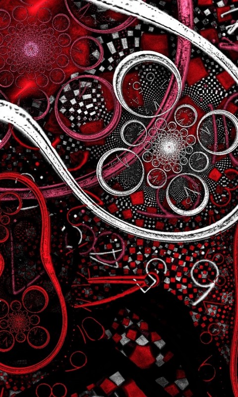 Red fractal pattern HD Wallpaper