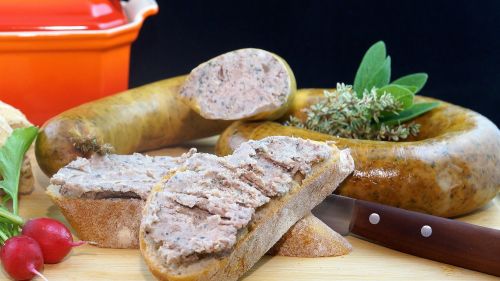 Sausage Near Kitchen Knife HD Wallpaper available in different dimensions