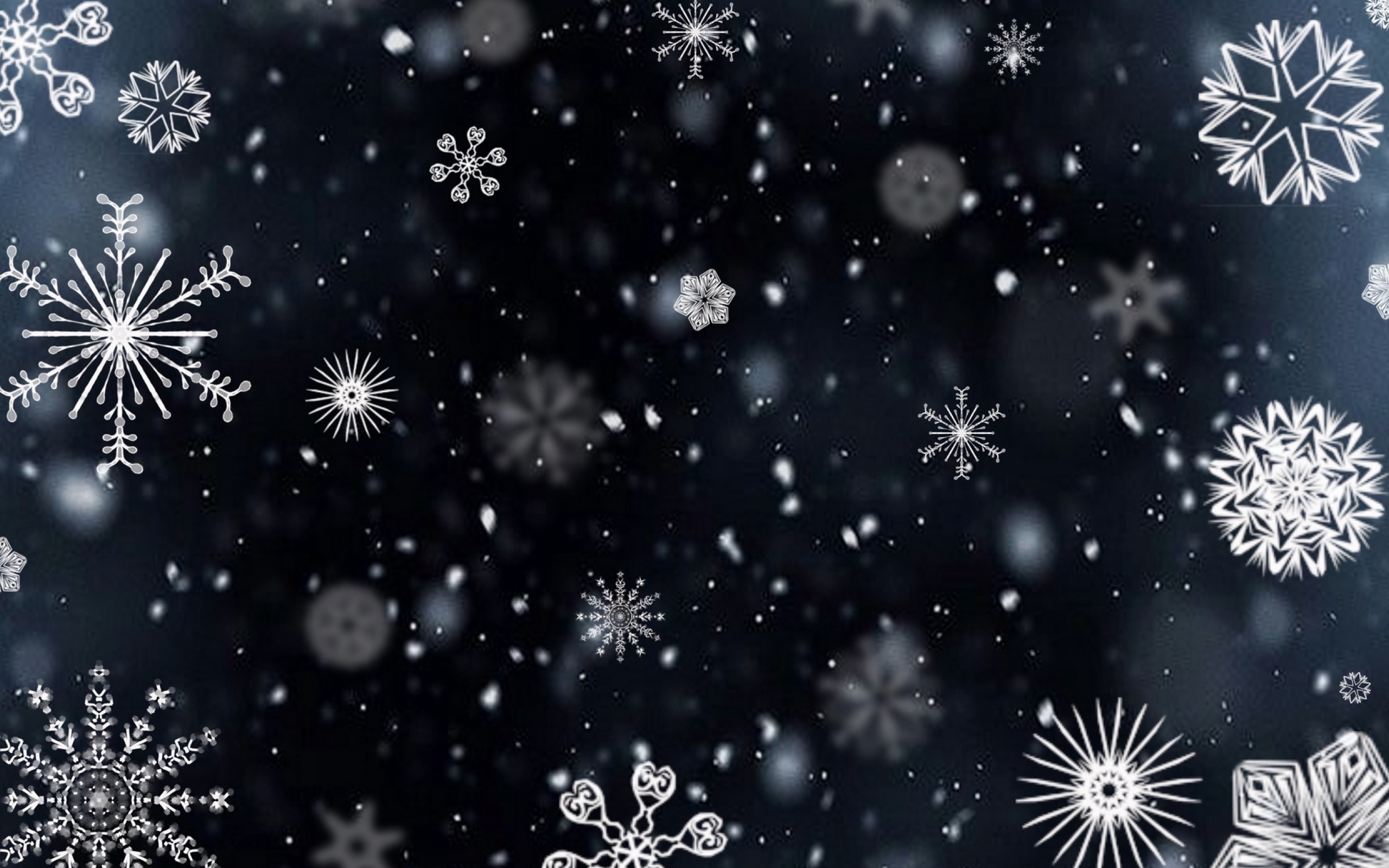Snowflakes patterns HD Wallpaper