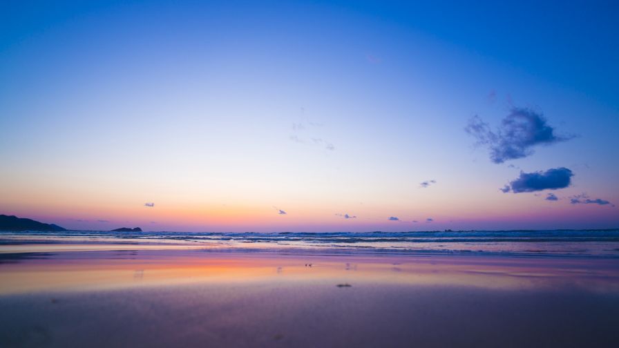 Sunset at the coast HD Wallpaper