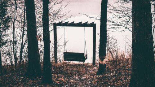 Swing at a cloudy weather HD Wallpaper