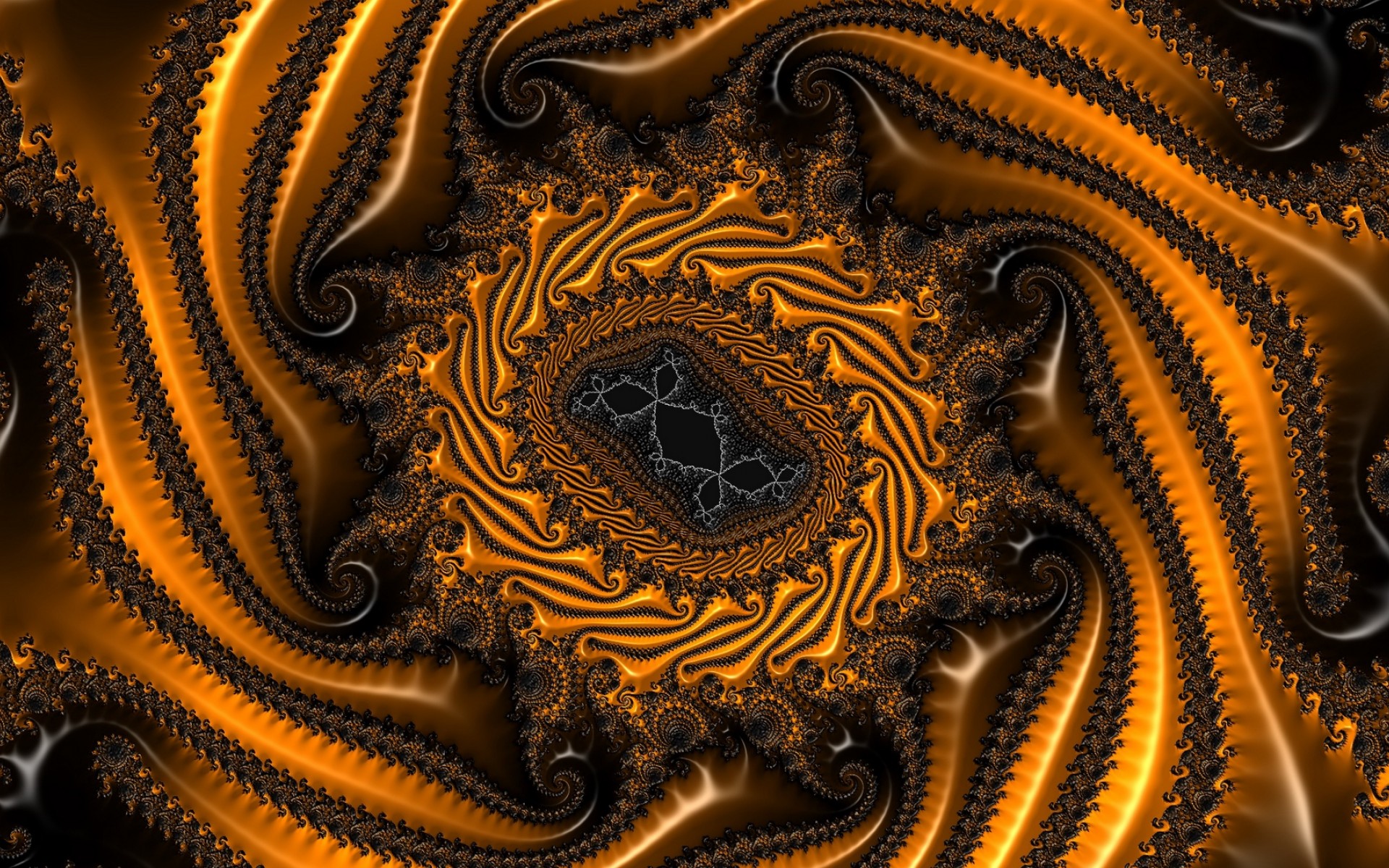 Twisted fractal shape HD Wallpaper