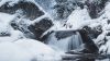 Waterfall covered in snow HD Wallpaper
