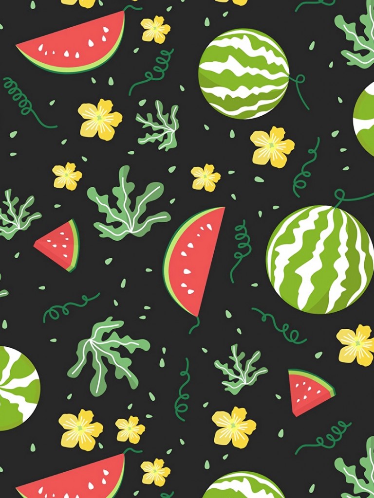 Watermelons and berries HD Wallpaper