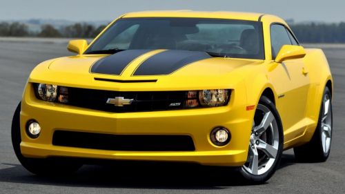 Yellow Chevy Camaro SS With Black Stripes HD Wallpaper
