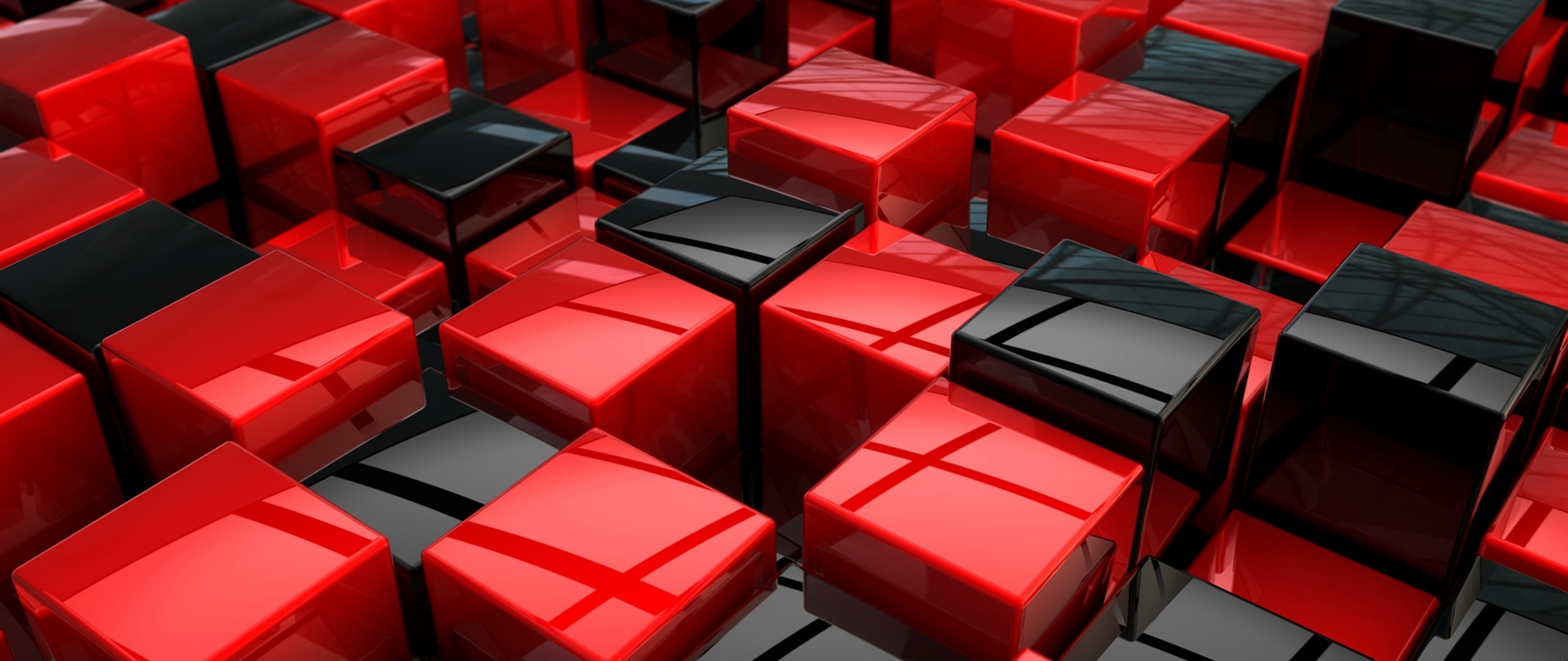 Red And Black Cubes Hd Wallpaper 4k Ultra Hd Wide Tv Hd Wallpaper