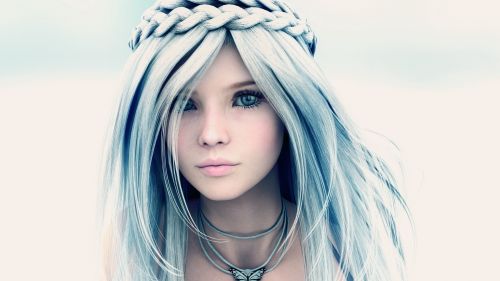 3D Girl's face HD Wallpaper