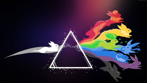 Free Abstract Coloured Rabbits Wallpaper in HD