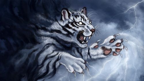 Animated tiger HD Wallpaper