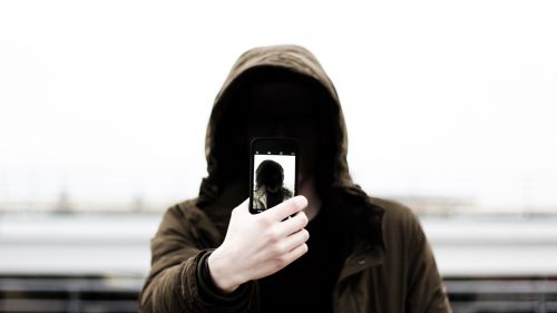 Anonymous taking a selfie HD Wallpaper