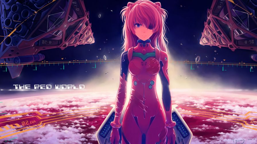 Asuka Langley Soryu Anime Girl Wallpaper for Desktop and Mobiles