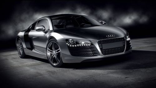 Audi R8 Black Full Hd Wallpaper for Desktop and Mobiles