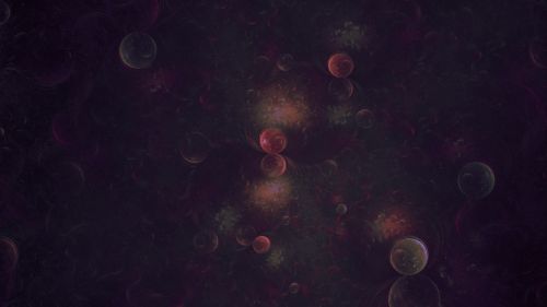 Balls at the space HD Wallpaper