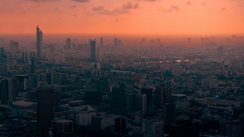 Bangkok aerial view HD Wallpaper