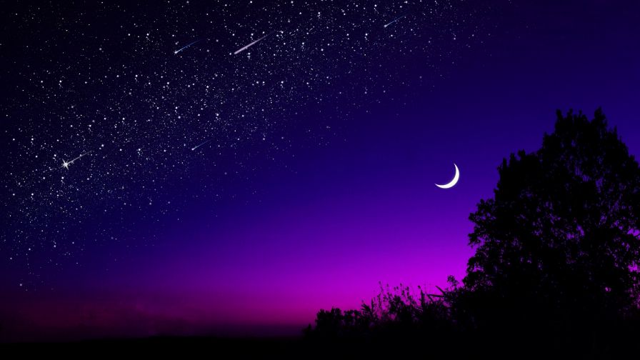 Beautiful night sky HD Wallpaper