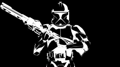 Black and White Star Wars HD Wallpaper