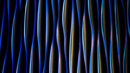 Blue and white wavy lines HD Wallpaper