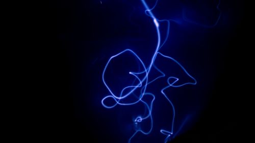 Blue neon lines HD Wallpaper