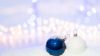 Blue Round Christmas Ornament on Snow HD Wallpaper