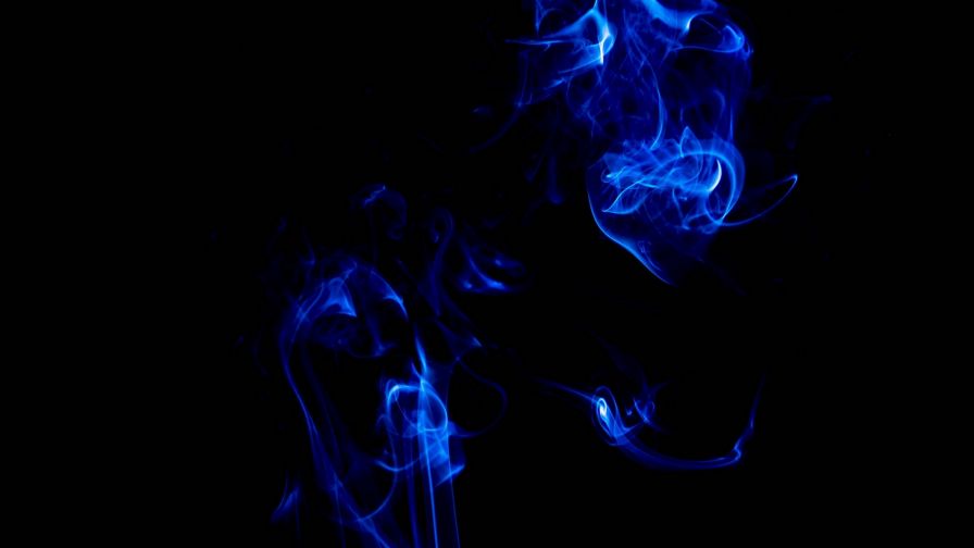 Blue smoke at the dark HD Wallpaper