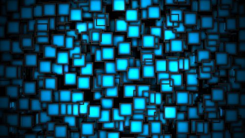 Blue Square Pattern Hd Wallpaper for Deskstop and Mobiles