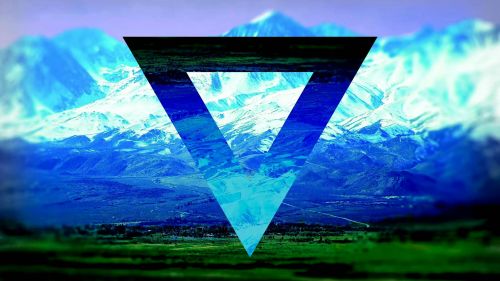 Blue Triangle HD Wallpaper