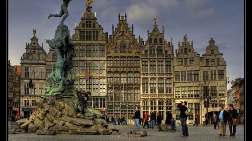 Brabo fountain in Belgium HD Wallpaper