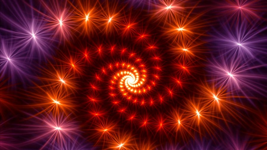 Bright colored spiral rotation HD Wallpaper