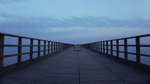 Chairs at the pier HD Wallpaper