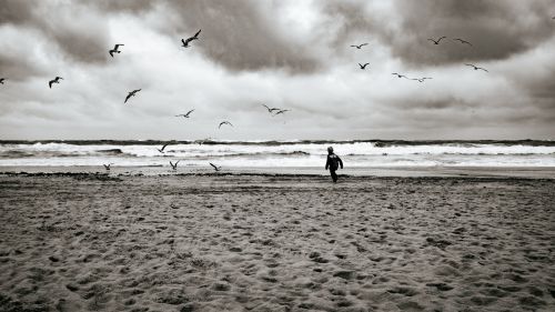 Child Playing on the Beach